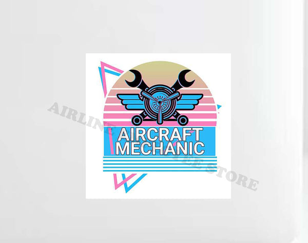 Aircraft Mechanic Color Decal Stickers