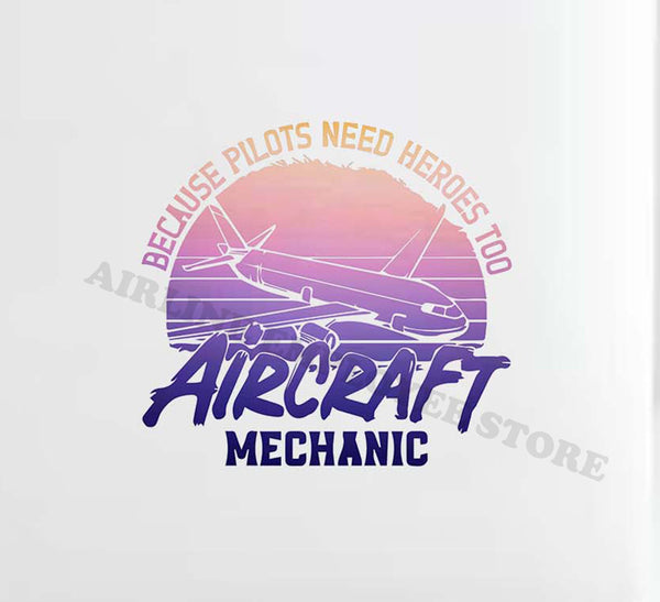 Aircraft Mechanic Gradiant Decal Stickers