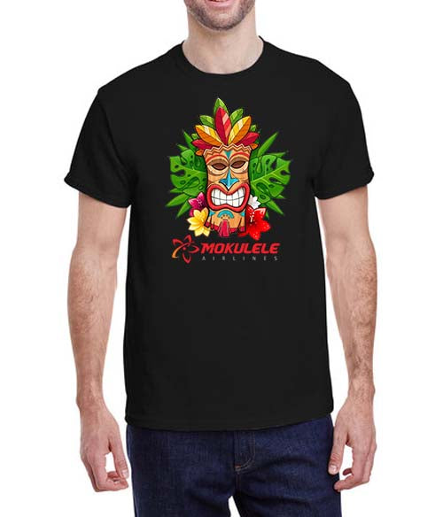 Hawaiian Tiki Mokulele Airlines T-Shirt