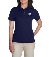Mokulele Airlines First Logo Left Chest Women"s Wicking Polo Short Sleeve Shirt