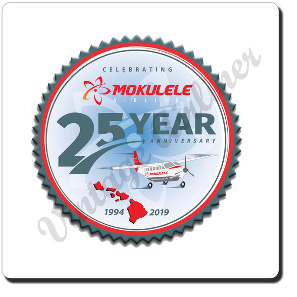 25th Anniversary logo square coaster