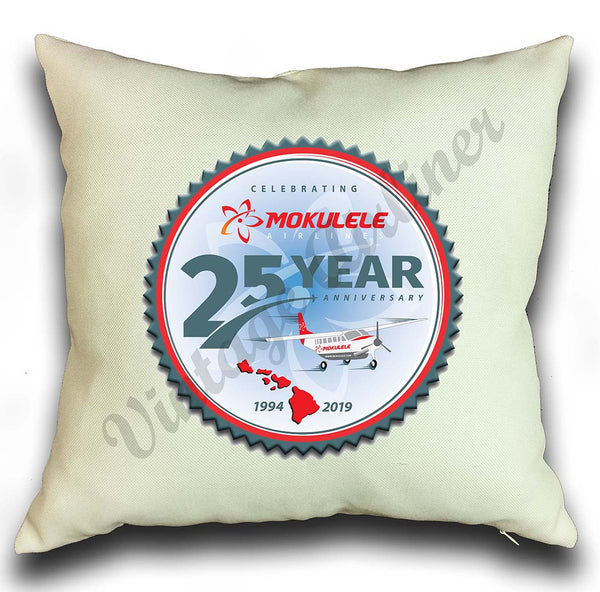 25th Anniversary logo square pillow cover