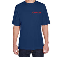 Mokulele Airlines long logo left chest youth t-shirt available in white, black and navy