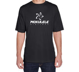 Mokulele Airlines stacked logo full chest youth t-shirt available in white, black and navy