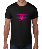 Mokulele Airlines breast cancer logo full chest t-shirt available in white, navy and black