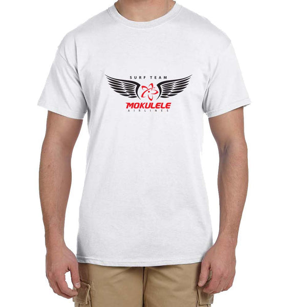 Mokulele Airlines Surf Team logo full chest t-shirt