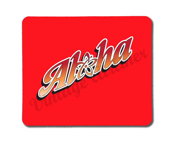 Alohalele logo rectangular mousepad