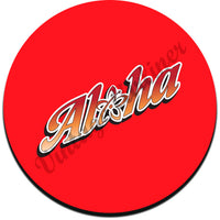Alohalele logo round coaster