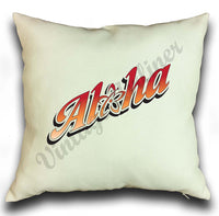 Alohalele logo square pillow cover
