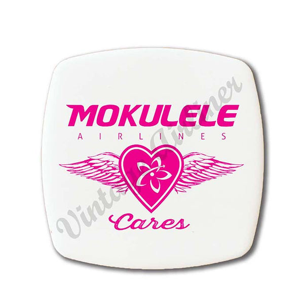 Mokulele Airlines breast cancer awareness logo magnet