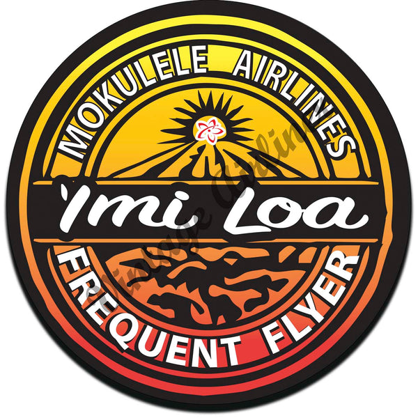 Imi Loa Frequent Flyer logo round coaster