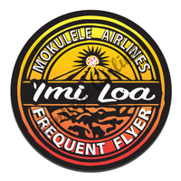 Imi Loa Frequent Flyer logo round mousepad