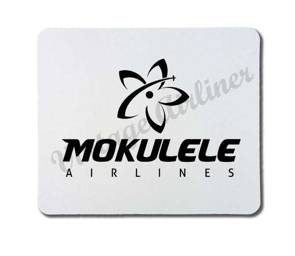 Mokulele Airlines stacked logo in black rectangular mousepad