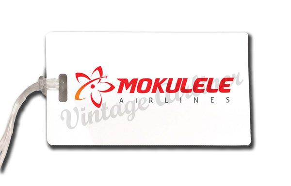 Mokulele long logo in color bag tag