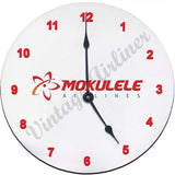 Long Mokulele logo clock