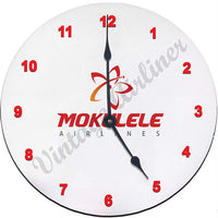 Stacked Mokulele logo clock