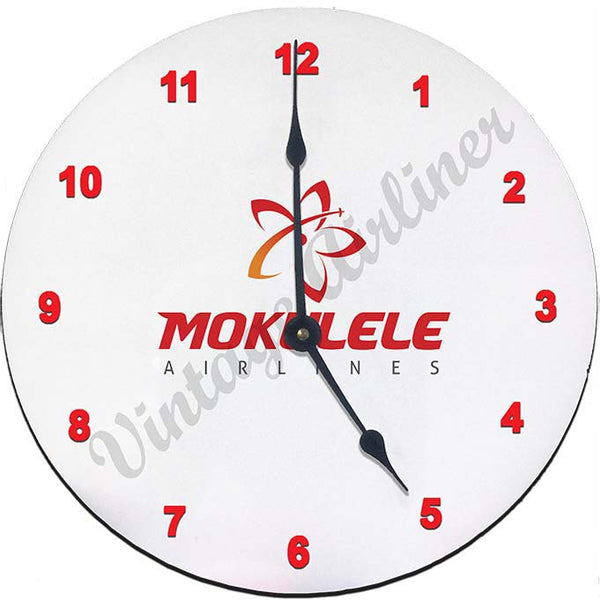 Stacked Mokulele logo clock