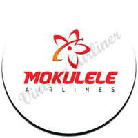 Mokulele Airlines stacked logo round coaster