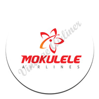 Mokulele Airlines stacked logo round mousepad