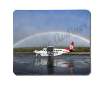 Mokulele Airlines plane and rainbow rectangular mousepad