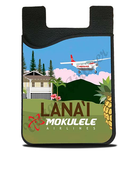 Mokulele Airlines illustration of Lana'i card caddy