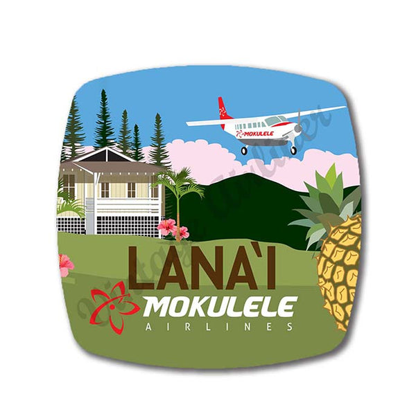 Mokulele Airlines illustration of Lana'i magnet