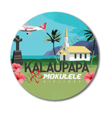 Mokulele Airlines illustration of Kalaupapa magnet