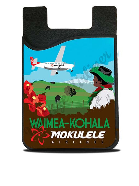 Mokulele Airlines illustration of Waimea-Kohala card caddy