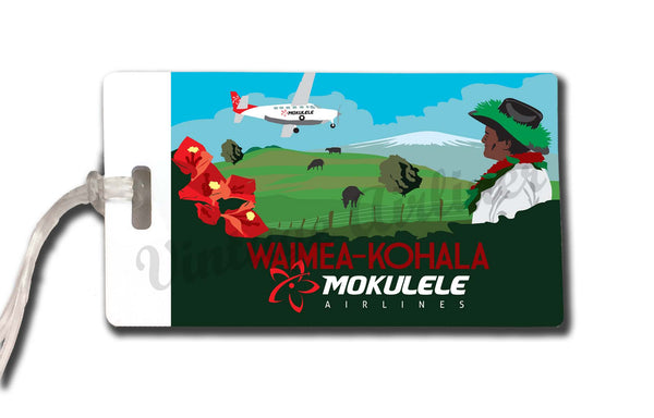 Mokulele Airlines illustration of Waimea-Kohala bag tag