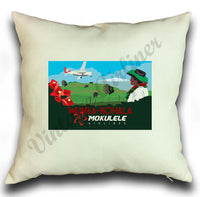 Mokulele Airlines illustration of Waimea-Kohala square pillow cover