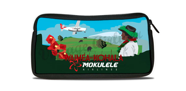 Mokulele Airlines illustration of Waimea-Kohala travel pouch