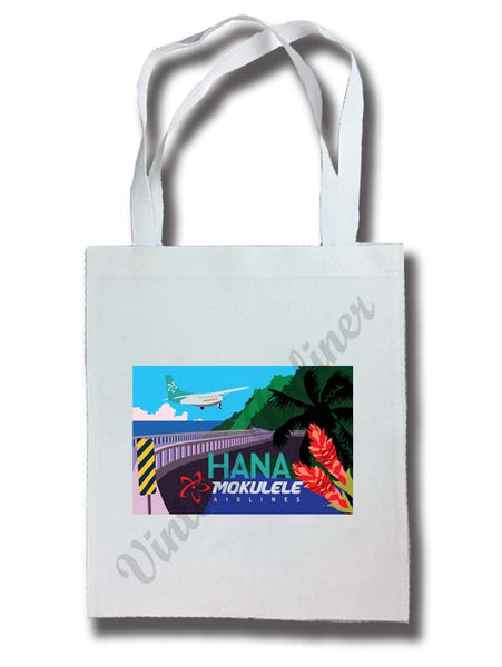 Mokulele Airlines illustration of Hana tote bag