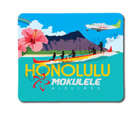Mokulele Airlines' illustration of Honolulu rectangular mousepad