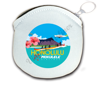 Mokulele Airlines' illustration of Honolulu round coin purse