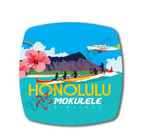 Mokulele Airlines illustration of Honolulu magnet