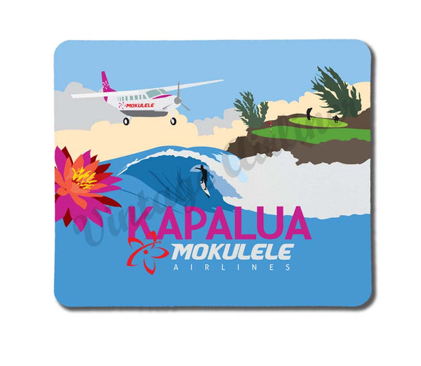 Mokulele Airlines' illustration of Kapalua rectangular mousepad