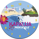 Mokulele Airlines Clock with illustration of Kapalua