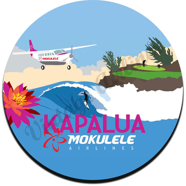 Mokulele Airlines illustration of Kapalua round coaster