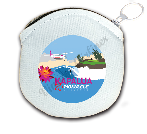 Mokulele Airlines' illustration of Kapalua round coin purse