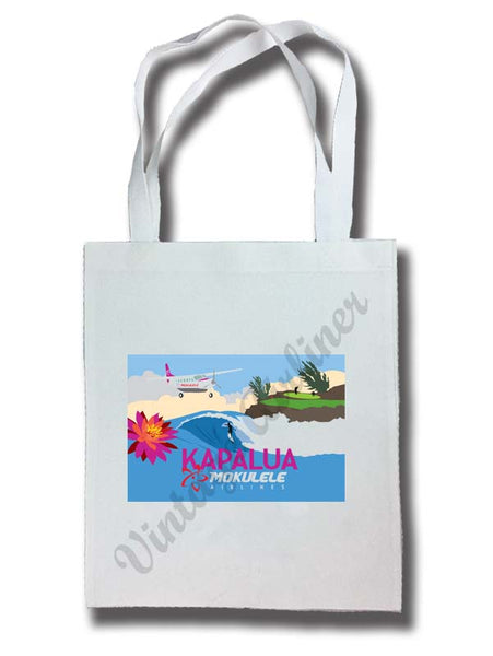 Mokulele Airlines illustration of Kapalua tote bag