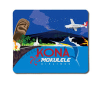 Mokulele Airlines' illustration of Kona rectangular mousepad