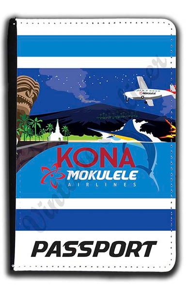Mokulele Airlines' illustration of Kona passport holder