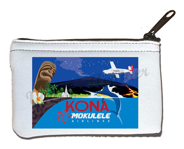 Mokulele Airlines' illustration of Kona rectangular coin purse