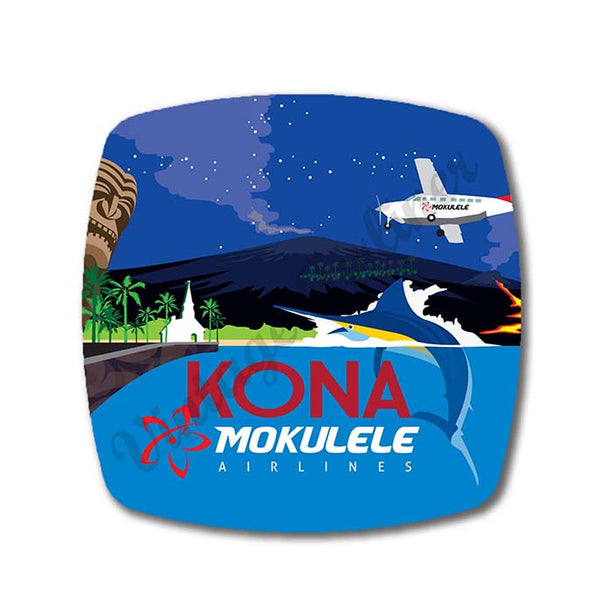 Mokulele Airlines illustration of Kona magnet