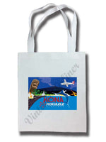 Mokulele Airlines illustration of Kona tote bag