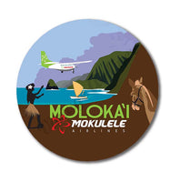 Mokulele Airlines illustration of Moloka'i magnet