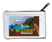 Mokulele Airlines' illustration of Moloka'i rectangular coin purse