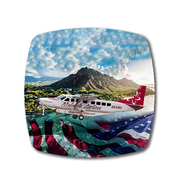 Mokulele Airlines patriotic magnet