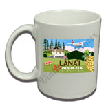 Mokulele Airlines' illustration of Lana'i coffee mug