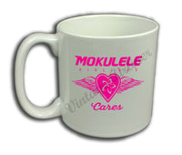 Mokulele Airlines' breast cancer awareness logo coffee mug